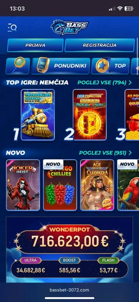 Bassbet – mobilni prikaz Bonus Crab